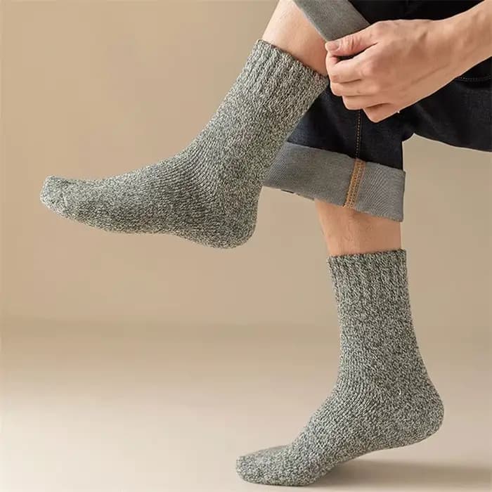 Chaussettes en laine rayées pour hommes