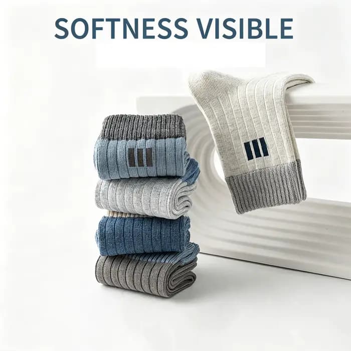 5 paires de chaussettes de sport pour enfants, simples et élégantes, adaptées à toutes les saisons, douces et confortables, chaussettes pour garçons, design à rayures verticales