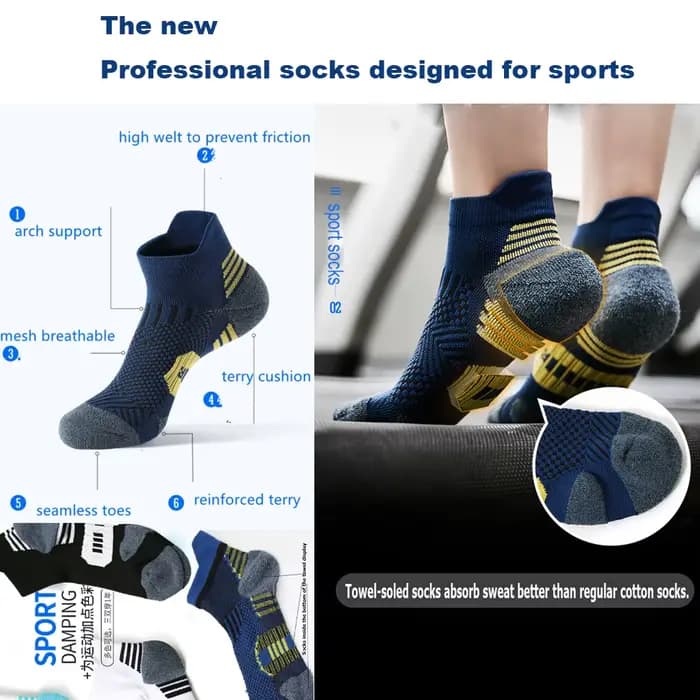 3 paires de chaussettes de sport de Fitness professionnelles