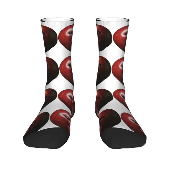 Drôle idiot Ai Apple Gen Z Meme cerveau humour langue sur bas chaussettes élégantes hiver