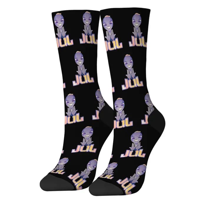 JUL rappeur français chaussettes Harajuku style rétro unisexe nouveauté drôle heureux