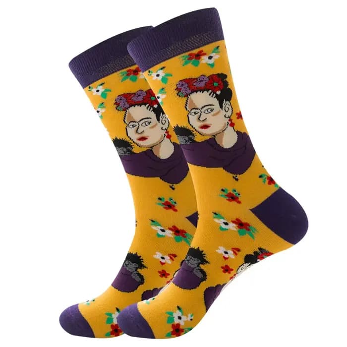 Chaussettes en coton unisexes Happy Cartoon