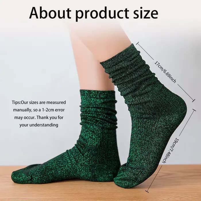 5 paires de chaussettes à paillettes pour femmes