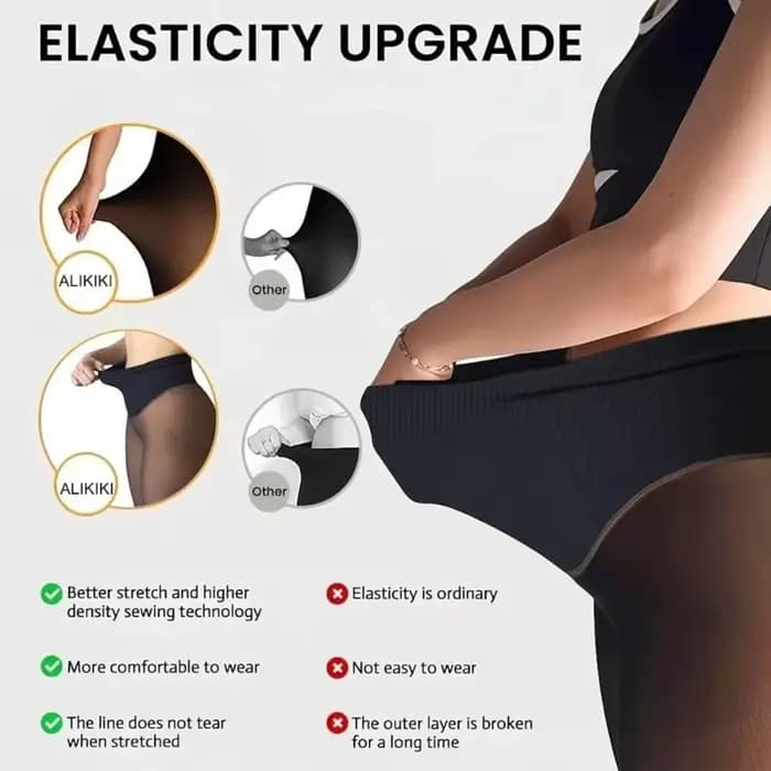 Nouveauté 2026 Collants thermiques sculptants noirs sexy à une couture