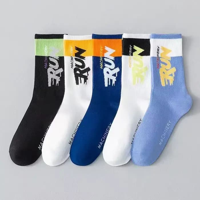 5/10 paires de chaussettes mi-hautes pour hommes