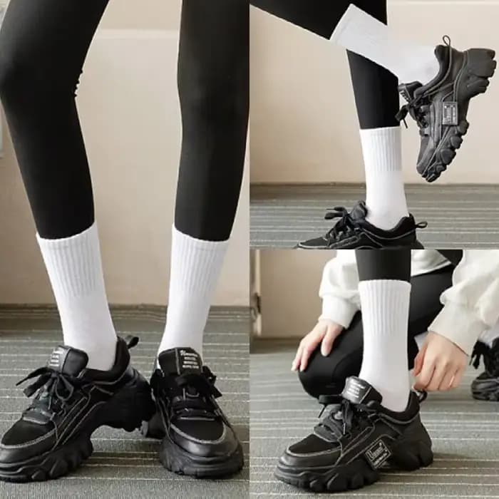 Chaussettes de sport mi-mollet pour femme