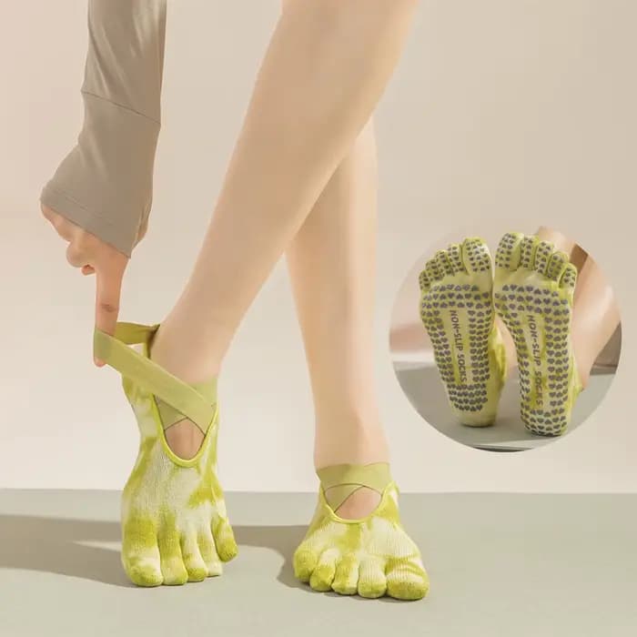 Chaussettes antidérapantes de Yoga pour femmes