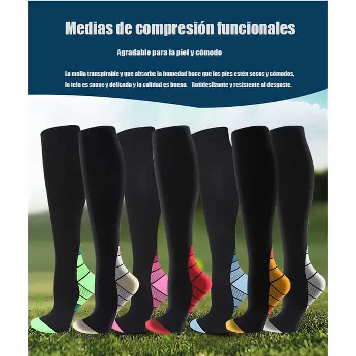 Chaussettes de compression unisexes pour hommes et femmes, chaussettes de sport en plein air, longue ULdiabétique, fitness, mollet, muscle, YS1009
