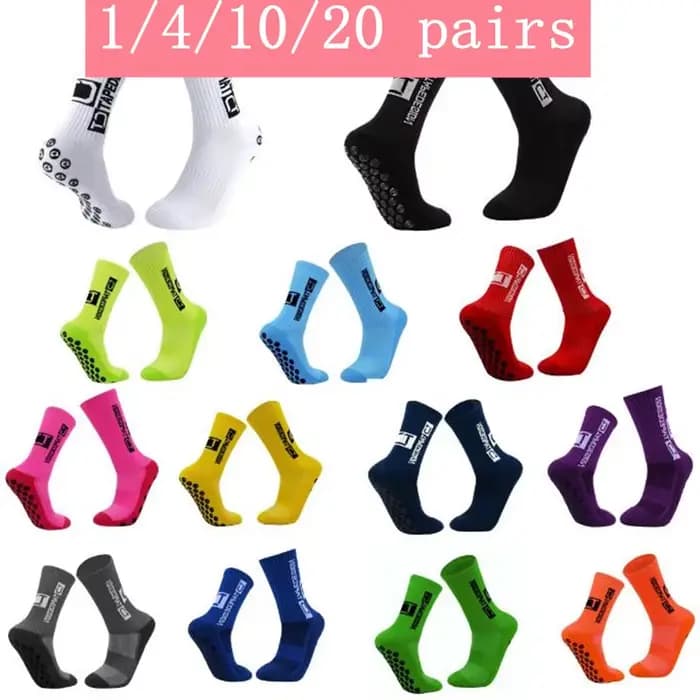 1/4/10/20 paires de chaussettes de football
