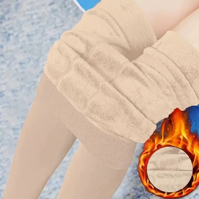 Collants confortables doublés de polaire pour femmes