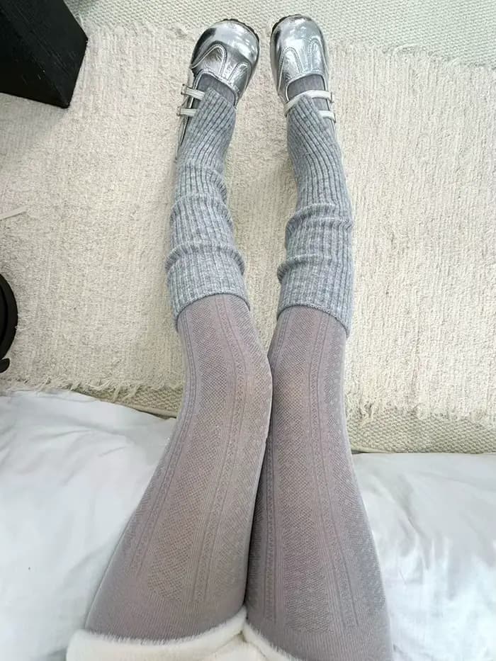 Collants Vintage à pois rayés pour femmes