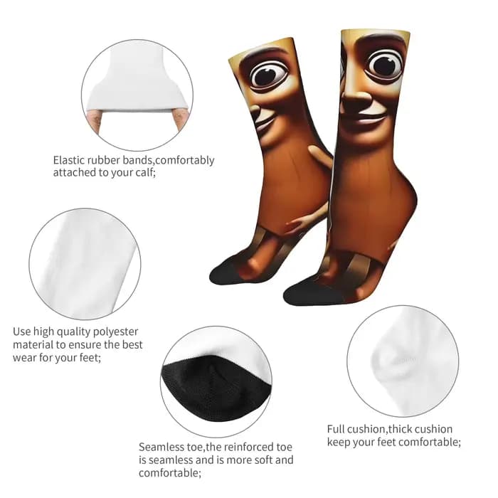 Chaussettes amusantes Tung Tung Tung Sahur 1 Harajuku