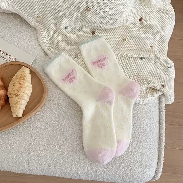 Chaussettes en laine épaissie pour femme