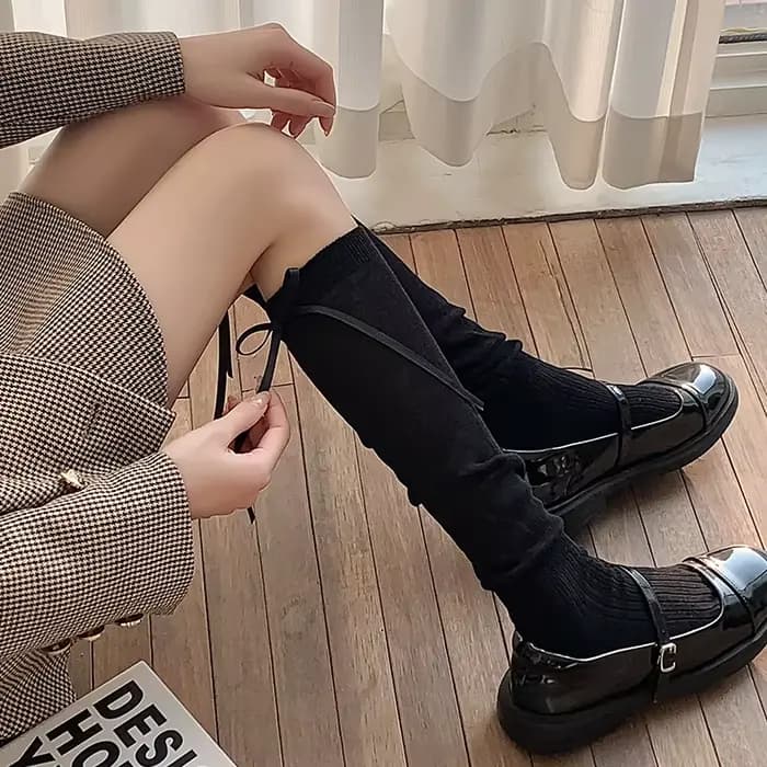 Chaussettes Hautes à Rayures pour Femme