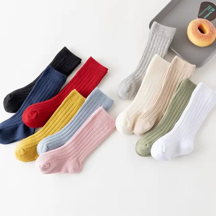 Chaussettes bébé nouveau-né enfants infantile filles garçons genou haute chaussette enfant en bas âge fille solide