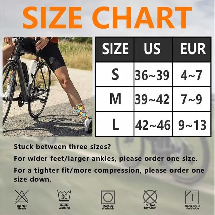 L'indispensable pour les passionnés de cyclisme ! Chaussettes anti-transpiration et durables avec des motifs mignons et originaux pour une tenue plus éblouissante.