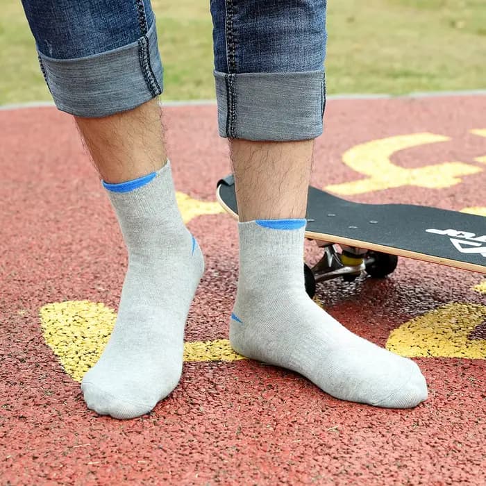 5 paires/lot hommes chaussettes de course décontracté respirant Sports de plein air coton