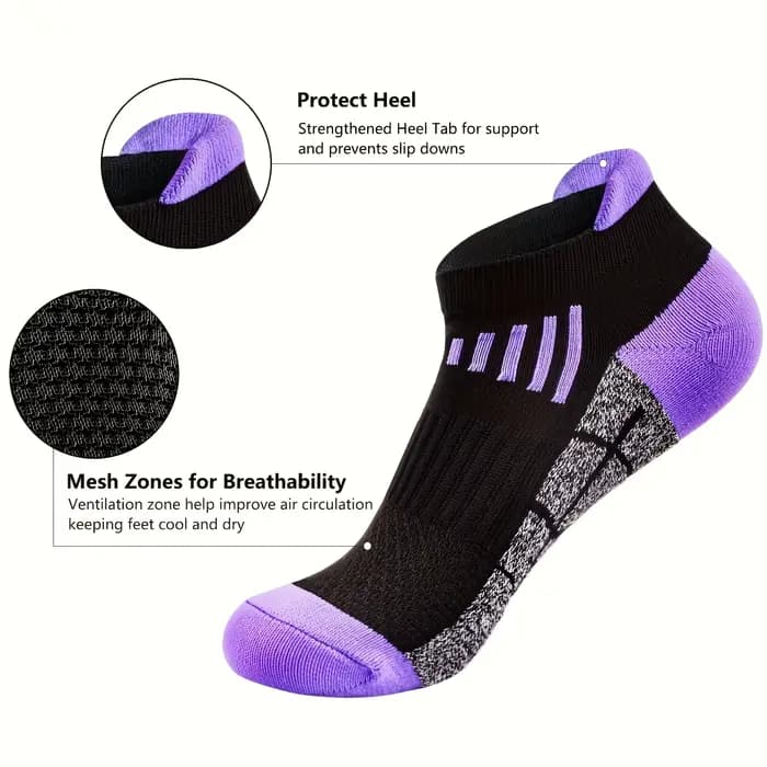6 paires de chaussettes de sport à compression pour femmes