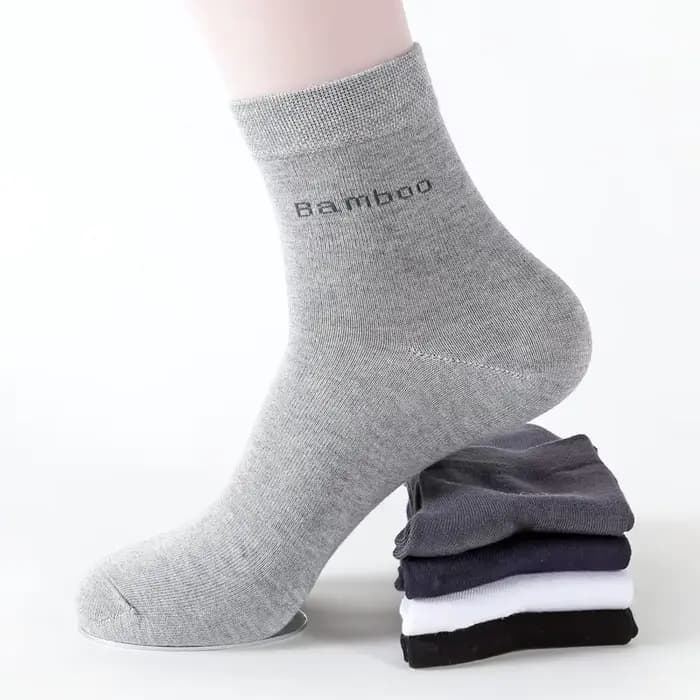 Chaussettes habillées en bambou pour hommes, 10 paires, confortables, Super douces, respirantes, classiques, à la mode, avec lettres, pour équipage