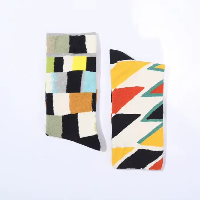 Chaussettes mi-tube peinture à l'huile française pour hommes et femmes