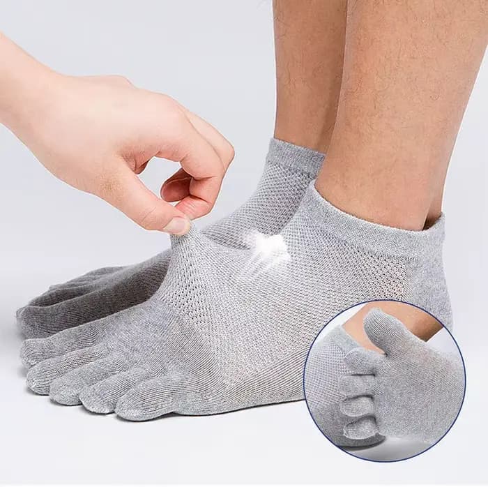 Chaussettes en coton à cinq doigts pour hommes