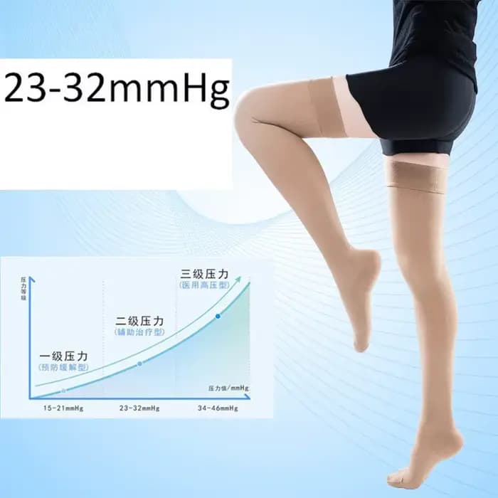 Bas de compression sans pied pour femmes 23-32 mmHg