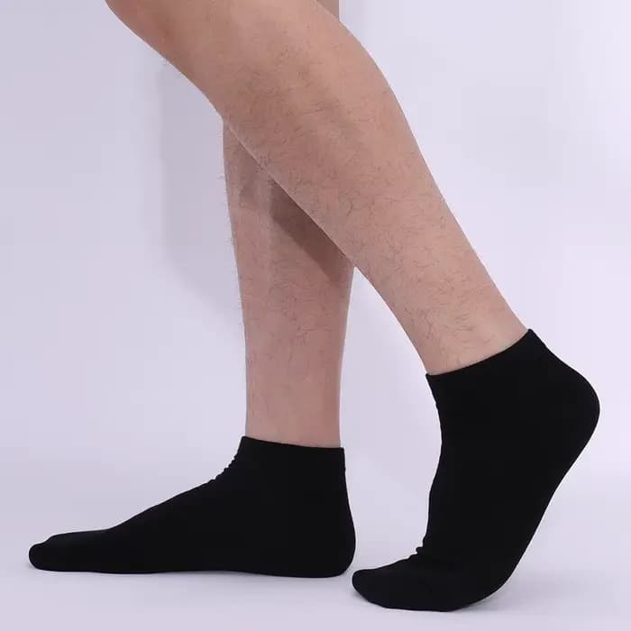 5 paires de chaussettes courtes unisexe en coton blanc et noir