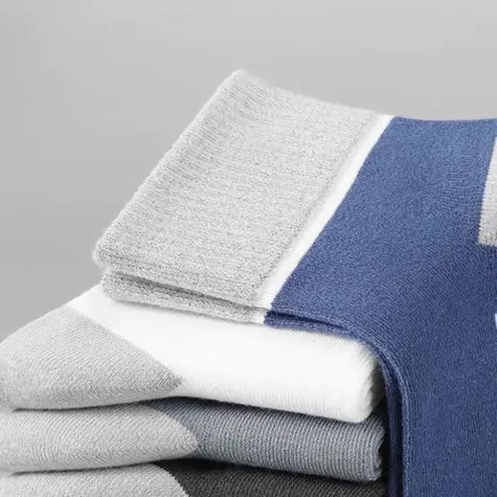 Chaussettes rayées en pur coton pour hommes