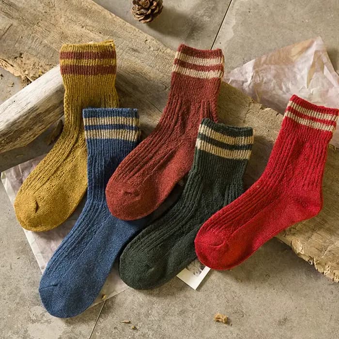 Chaussettes coréennes en laine pour femmes