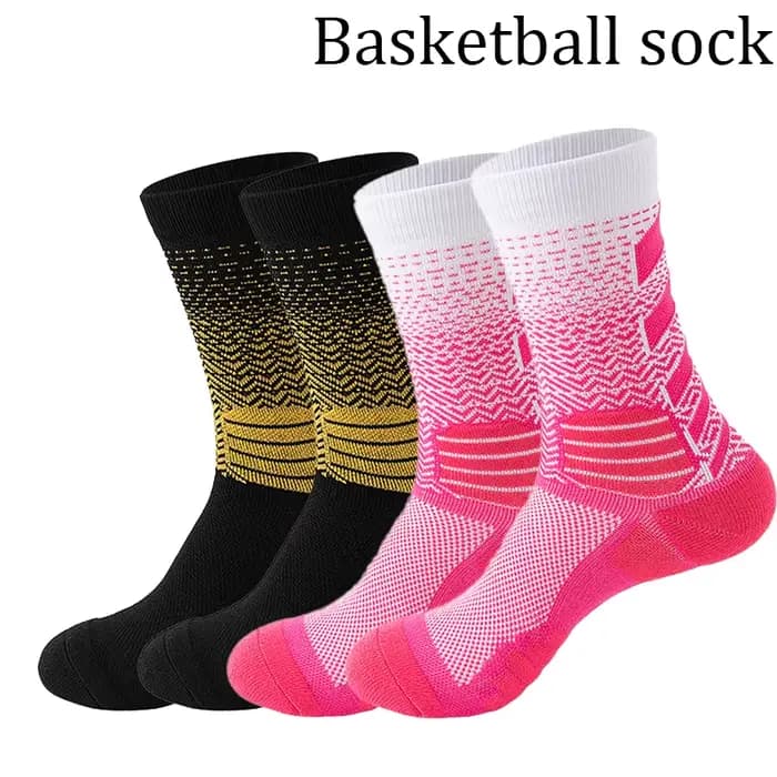 WRELS 1/2/3 paires de chaussettes de course à compression, anti-ampoules, respirantes, absorbant l'humidité, chaussettes de sport rembourrées