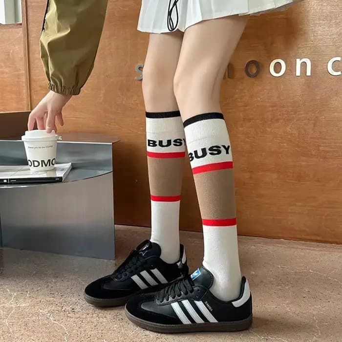 Chaussettes en coton peigné pour femmes