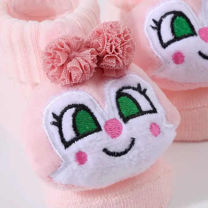 Mignon dessin animé poupée nouveau-né chaussettes printemps nouveau bébé doux solide Prewalker tricoté chaussette pour