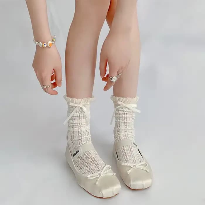 Chaussettes creuses en résille