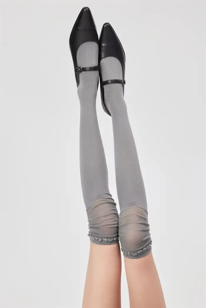 JK Y2K – chaussettes rayées en laine pour femmes