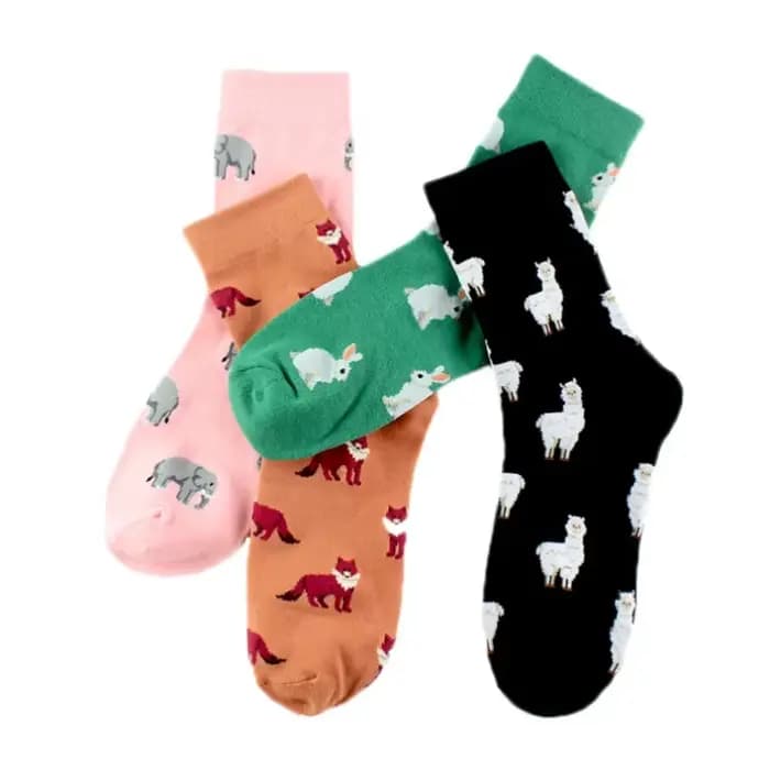 Chaussettes courtes amusantes en coton pour femmes