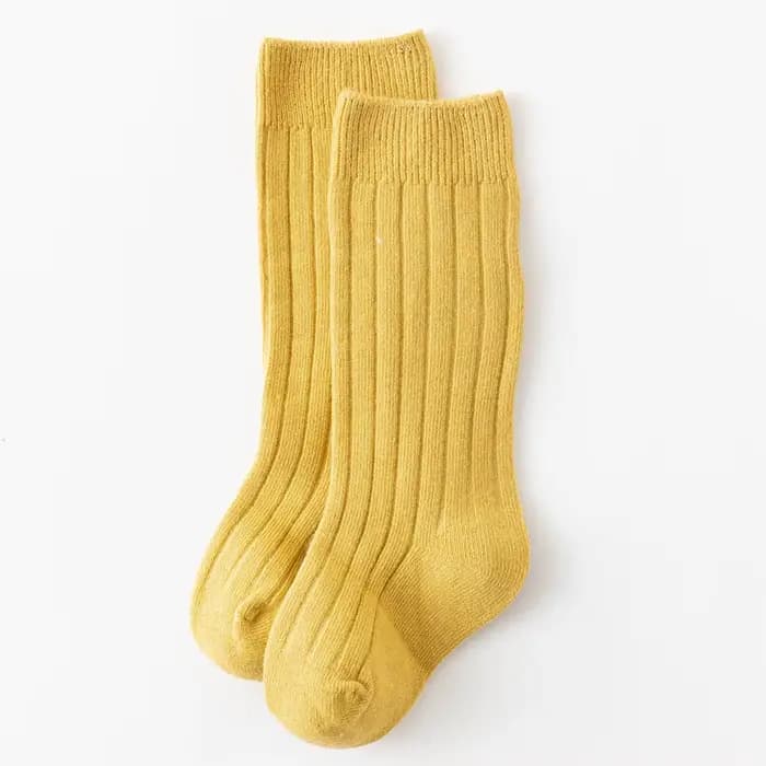 Chaussettes hautes en coton à rayures pour bébé fille et garçon de 0 à 3 ans