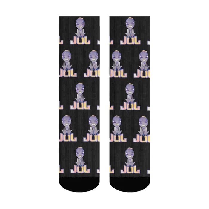 JUL rappeur français chaussettes Harajuku style rétro unisexe nouveauté drôle heureux