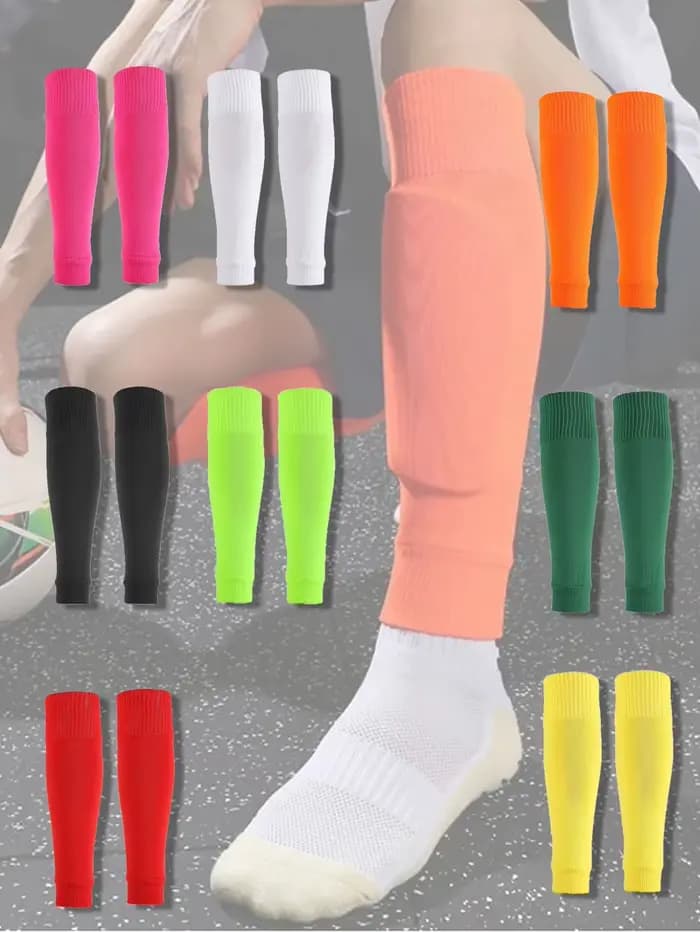6 paires de chaussettes de Football, accessoires de Football, attelle de jambe, manches, chaussettes de Sport respirantes, protège-tibia pour adultes, Protection des mollets, couvre-jambes