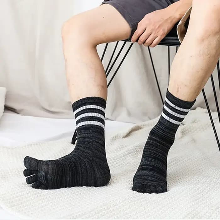 Chaussettes courtes à cinq doigts pour hommes