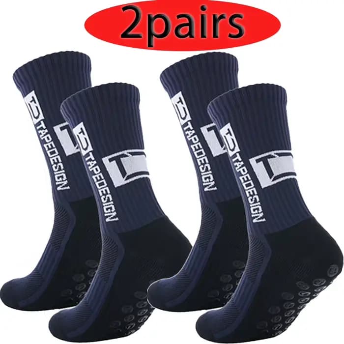 2/4 paires de chaussettes de sport TC bleu marine pour hommes et femmes
