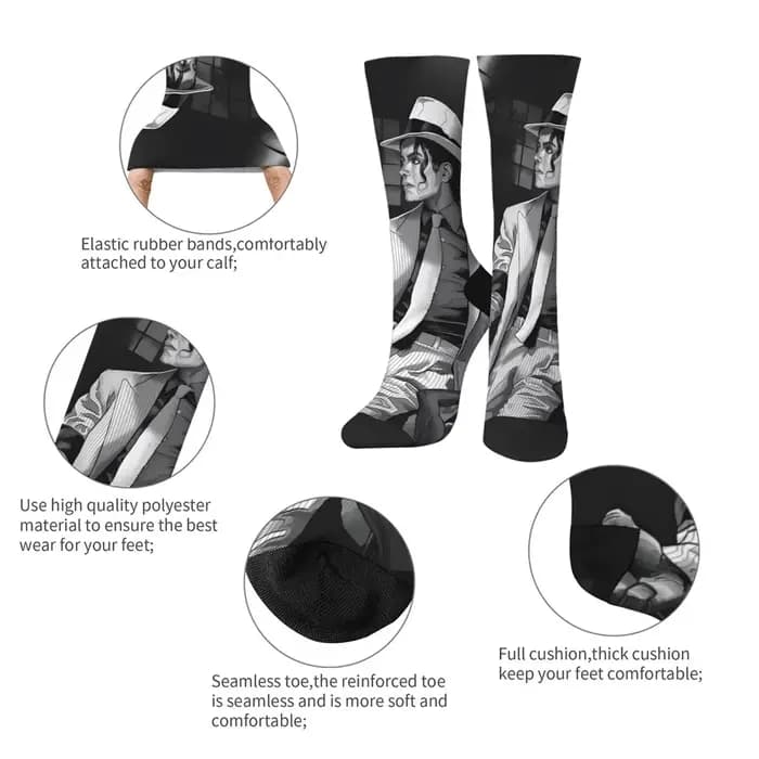 MJ style pop danse idole hommes chaussettes Harajuku