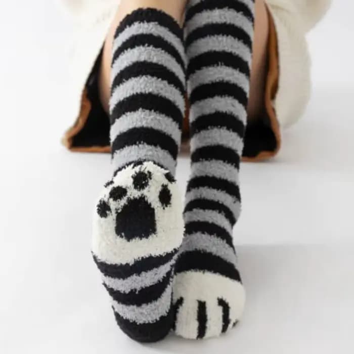 Chaussettes d'hiver en forme de patte de chat