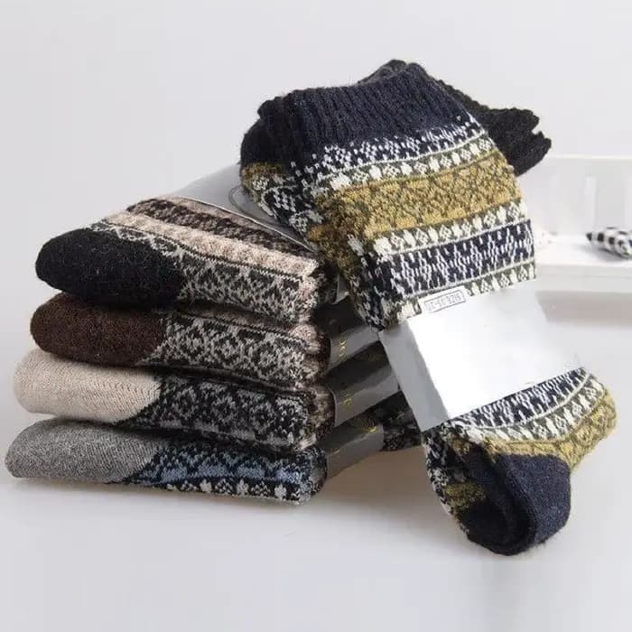 1 paire thermique laine cachemire chaussettes hommes mâle épaissir Chaussette décontracté confortable chaud hiver épais