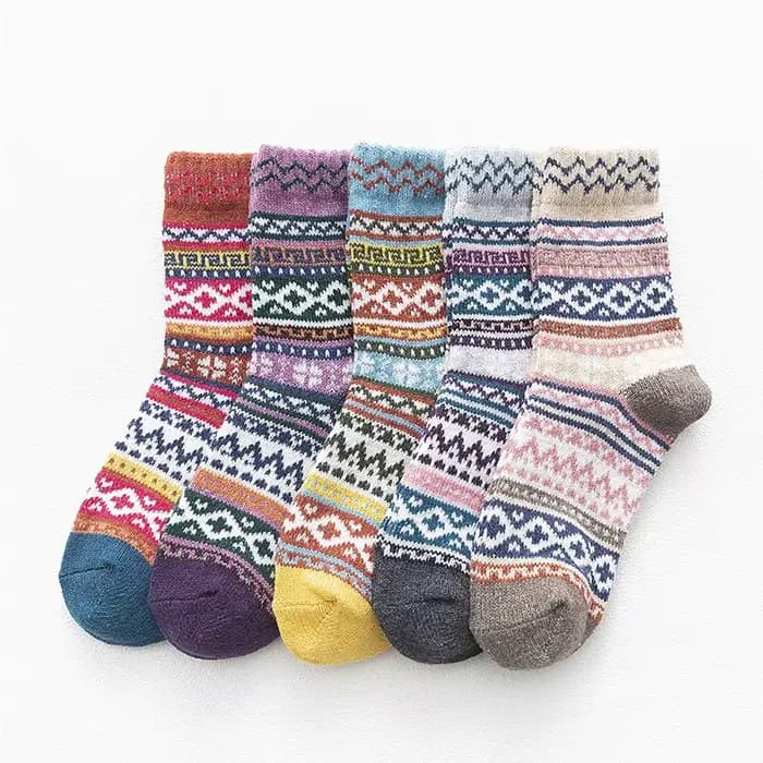 5 paires/lot femmes laine chaussettes automne hiver chaud nouvelle mode confortable dames