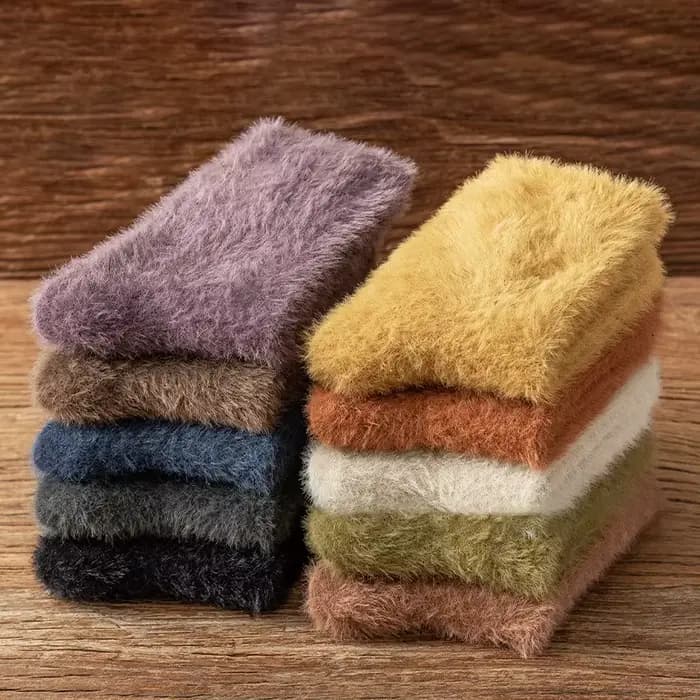 Chaussettes en fourrure de vison pour femmes et hommes