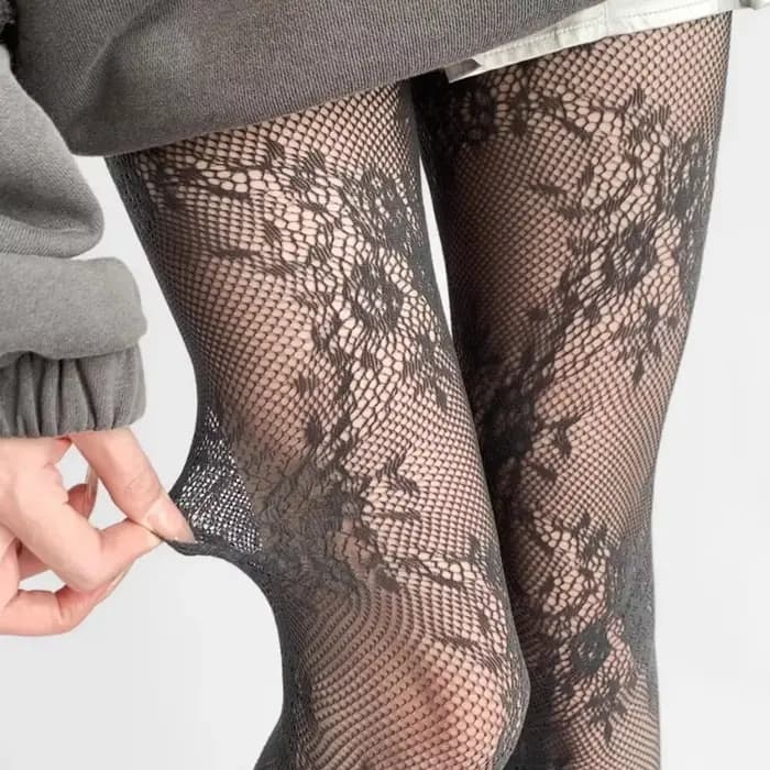 2025 nouveaux collants femmes Sexy dentelle florale cuisse haute bas