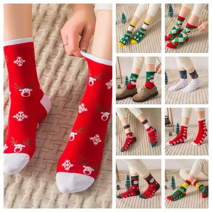 Chaussettes de noël en coton épais
