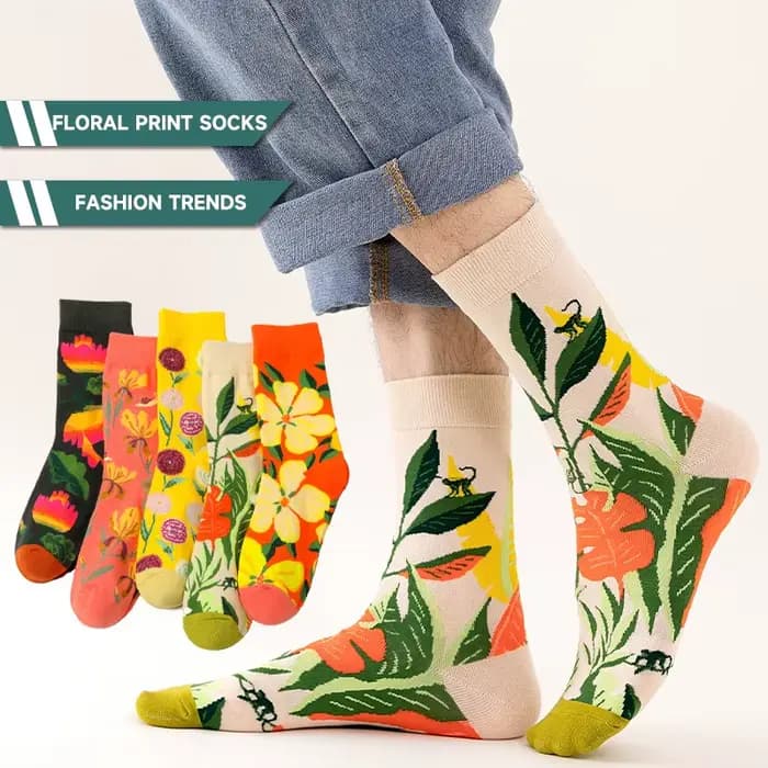 Chaussettes drôles pour hommes femmes Couple amusant confortable fou nouveauté mode respirant imprimé Graffit coton