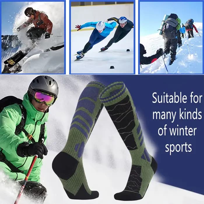 1 paire laine mérinos coton hiver hommes chaussettes de Ski chaudes plus épais sport Snowboard cyclisme football