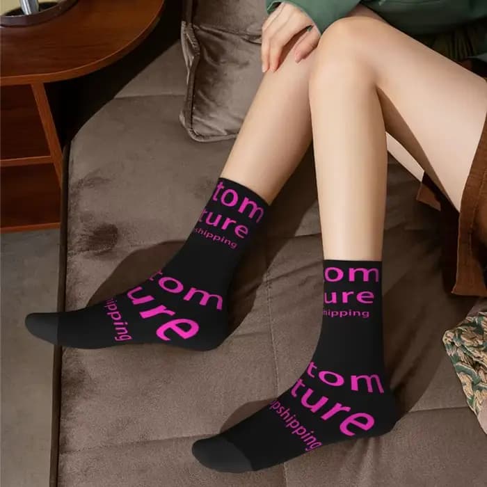 Chaussettes unisexes avec Logo Photo personnalisé pour hommes